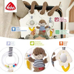 Fehn Otter Theo Spirala de Activitati pentru Bebelusi 35 cm cu Ratusca Oglinda si Elemente Interactive - Img 3