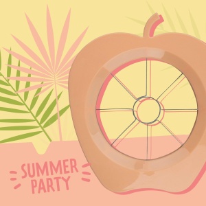 Feliator de mere Fackelmann Summer Party, feliator de mere in portii, otel inoxidabil si plastic, potrivit pentru petreceri de vara, 16 x 14 cm, 1 bucata - Img 3