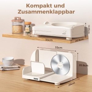Feliator electric YASHE, 180W, lama din otel inoxidabil de 17 cm, grosime taiere 0-15 mm - Img 6