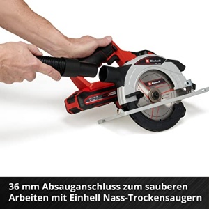 Ferastrau circular cu acumulator Einhell TE-CS 18/165-1 Li-Solo Power X-Change (panza de ferastrau 18 V, Li-Ion, O165 x O20 mm, reglare fara unelte la adancimea de taiere + unghi de inclinare, fara baterie si incarcator) - Img 10
