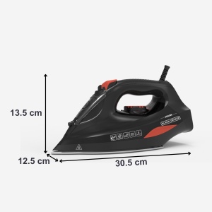 Fier de calcat BlackDecker BXIR3000E 3000W Talpa ceramica Abur vertical - Img 3