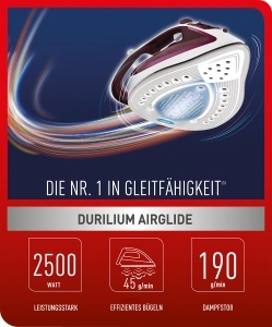 Fier de calcat Tefal FV5716 Easygliss Plus, 2500W, Dampf 190gmin, AlbBordeaux - Img 7