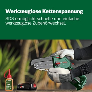 Fierastrau mini cu lant Bosch EasyChain 18V-15-7 695 ms SDS fara acumulator - Img 4