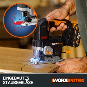 Fierastrau pendular WORX Nitro WX542 20V Motor fara perii Negru - Img 4