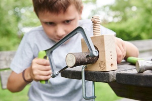 Fierastrau pentru copii Haba Terra Kids 1304482001 pentru lemn si metal ergonomic - Img 3