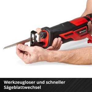 Fierastrau universal cu acumulator Einhell TE-AP 1826 Li-Solo 18V 26mm cursa taiere in lemn 18cm - Img 6