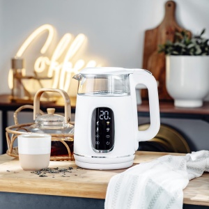 Fierbator Adler cu setare a temperaturii 2200W - Ceainic de apa 1.7L cu afisaj LED si panou tactil - 5 programe de temperatura - cu functie de mentinere la cald - Ceainic cu filtru - Img 8