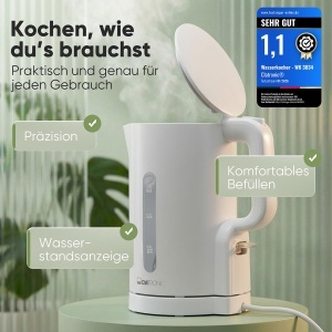 Fierbator de apa Clatronic WK 3834, 1L, 900W, BPA liber, alb - Img 6