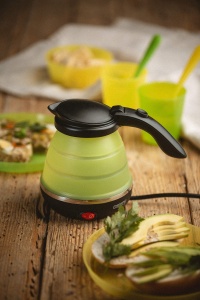 Fierbator de calatorie din silicon ADLER Camry 0.5L, design pliabil, putere 750W, alb - Img 2