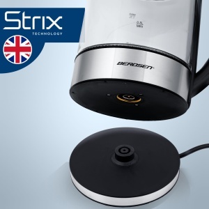 Fierbator electric Berdsen cu control temperatura 60-100C, 1.7L, 2200W, sticla si inox - Img 8