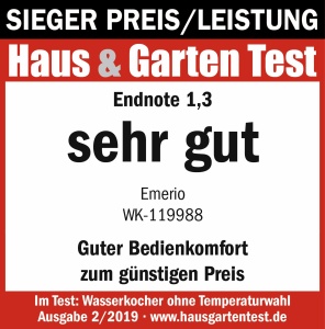 Fierbator electric Emerio WK-119988, 1.7 litri, 2200 W, LED albastru - Img 7