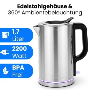Fierbator electric ProfiCook PC WKS 1321, 1.7L, 2200W, inox - Img 2