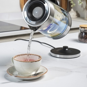 Fierbator electric Salter 1,7L 2200W cu LED albastru, BPA-free - Img 7