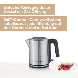 Fierbator electric SEVERIN WK 3489 1L 2400W Argintiu-Negru BPA-Free - Img 2
