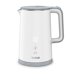 Fierbator electric Tefal KO6931, 1.5 L, 1800 W, alb, afisaj digital, 5 trepte temperatura