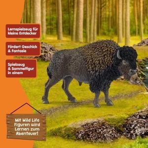 Figurina Bison Schleich WILD Life 14879, 13 x 4 x 8 cm, Detaliu Realist - Img 6