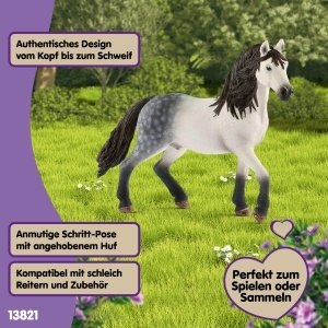 Figurina cal Schleich Andalusier Hengst 13821, 14 x 4 x 11 cm, pentru copii de la 5 ani - Img 4