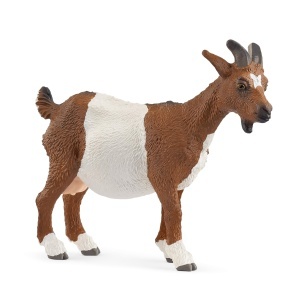 Figurina Capra Schleich Farm World 14887, 7 x 9 x 3 cm, Culoare Alb-Brown