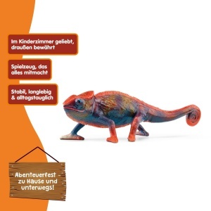 Figurina Chamaleon Schleich WILD Life 14858, Detaliu Autentic, 10 x 3 x 5 cm - Img 6