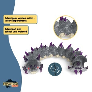 Figurina de colectie Schleich ELDRADOR Schattenwurm 70830, 5 x 26 x 4 cm, pentru copii de la 7 ani - Img 5