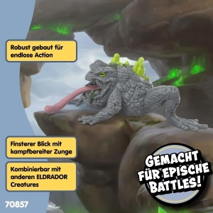 Figurina de joc Schleich ELDRADOR Stein-Krote 70857, 14 x 8 x 5 cm, design detaliat - Img 4