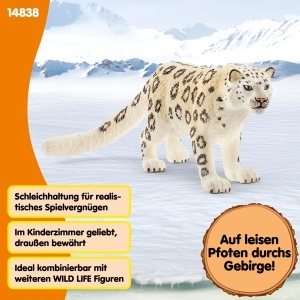 Figurina de jucarie Schneeleopard Schleich, 10 x 5 x 4 cm, pentru copii de la 3 ani - Img 4