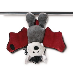 Figurina de plus NICI 34176 - Liliac Sir Simon, 12 cm, Rosu, Negru - Img 1