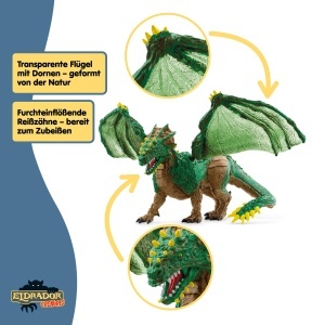 Figurina Dschungeldrache Schleich 70791 28 x 17 x 11 cm pentru copii de la 7 ani - Img 3