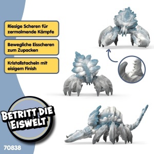 Figurina Eiskrabbe Schleich 70838, 21 x 13 x 11 cm, Culoare Gletser Albastru - Img 3