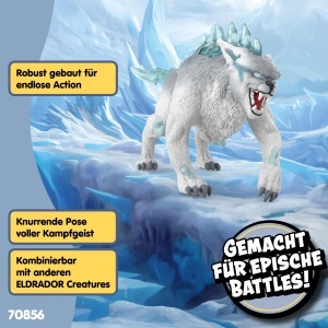 Figurina Eisluchs Schleich 70856, 16 x 6 x 9 cm, Gletscherblau si Schneewei - Img 4