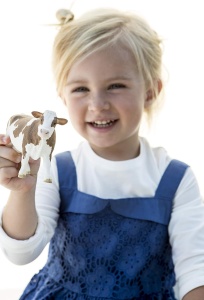 Figurina Ferma - Schleich Fleckvieh-Kuh 13801, 13 x 4 x 8 cm, pentru copii de la 3 ani - Img 2
