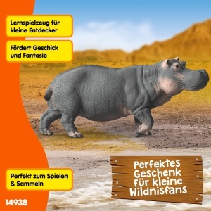 Figurina Flusspferd Schleich 14938 13 x 5 x 6 cm pentru copii de la 3 ani - Img 6