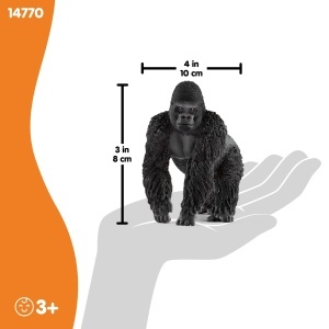 Figurina Gorilla Schleich WILD Life 14770, Detalii Realiste, 10 x 6 x 8 cm - Img 5