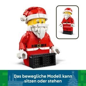 Figurina LEGO Mos Craciun 40820, 27 cm, 761 piese, decoratiune festiva - Img 6