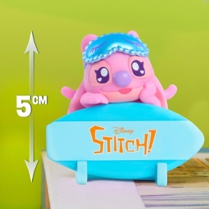 Figurina Mini Disney Stitch Attachmeez 5 cm cu Display Surfbrett, Just Play - Img 8