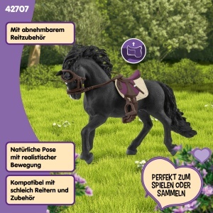 Figurina Pura Raza Espanola Schleich cu Sattel si Zaumzeug, Detaliata, pentru Copii - Img 5