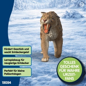 Figurina Sabie cu Dinti Schleich 15054 Detalii Realiste, 14 x 7 x 3 cm - Img 6