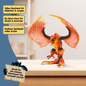 Figurina Schleich ELDRADOR Feueradler 42511, 17 x 13 x 13 cm, cu aripi mobile - Img 9