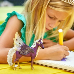 Figurina Schleich Pegasus Stute cu aripi lila, 13 x 4 x 13 cm - Img 2