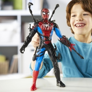 Figurina Spider-Man Venomizat Marvel, 27 cm, cu 6 accesorii, negru - Img 9
