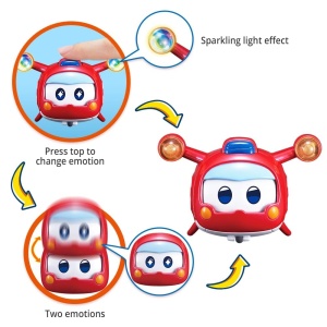 Figurina Transformabila Super Wings Jett Supercharged si Super Pet 14 cm Rosu - Img 3