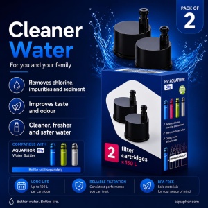 Filtru de apa AQUAPHOR City 2 bucati, cu activ carbune, pentru utilizare zilnica - Img 3