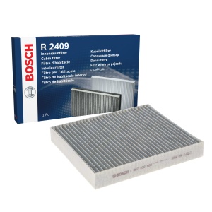 Filtru de interior Bosch R2409 cu activ carbon, 240mm, pentru Ford