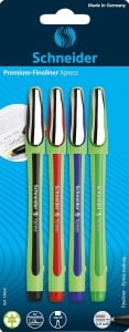 Fineliner Schneider Xpress 0,8 mm, set 4 culori (Negru, Rosu, Verde, Albastru) - Img 5
