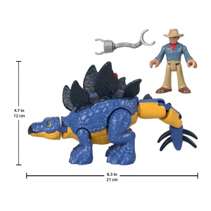 Fisher-Price Imaginext GVV64 Jurassic World Set Dinozaur Stegosaurus si Figurina Dr Grant - Img 2