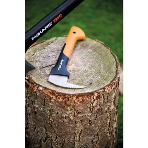 Fiskars Hand-Sappie pentru prelucrarea lemnului, lungime: 34,8 cm, maner din plastic armat cu lama din otel calit/fibra de sticla, inclusiv capac de protectie, negru/portocaliu, WoodXpert, XA2, 1003622 - Img 5