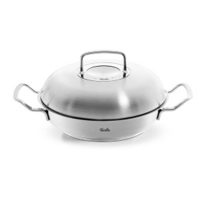 Fissler Original-Profi CollectionTigaie de servire din otel inoxidabil O 28 cm 30L tigaie rotunda cu capac de mare capacitate margine inalta neacoperi