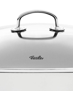 Fissler Tigaie din otel inoxidabil, acoperita (6,5 L - O 28 cm) Cuptor olandez dreptunghiular, cu capac din sticla, se poate folosi pentru cuptor - inductie - Img 4