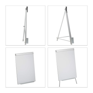 Flipchart cu tablou magnetic Relaxdays, inaltime ajustabila, 90 x 60 cm, alb - Img 6