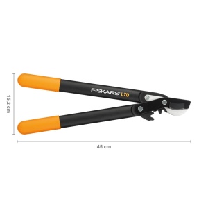 Foarfeca de gradina Fiskars PowerGear II L70, 46 cm, Antiaderenta, NegruPortocaliu - Img 2